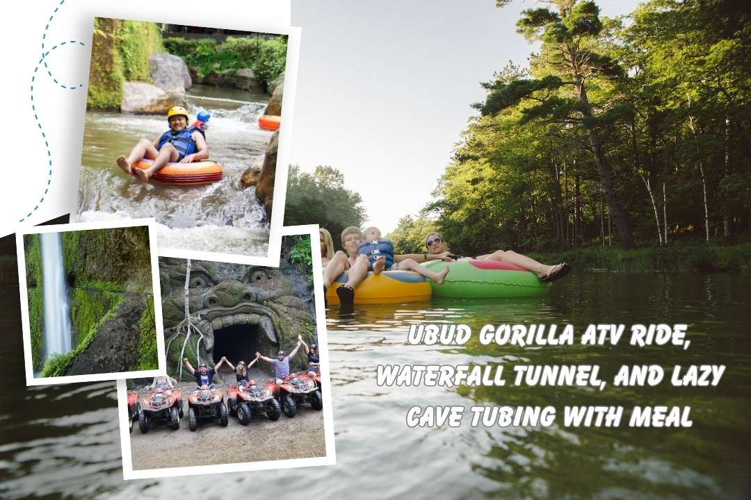 Ubud Gorilla ATV Ride, Waterfall Tunnel, and Lazy Cave Tubing with Meal