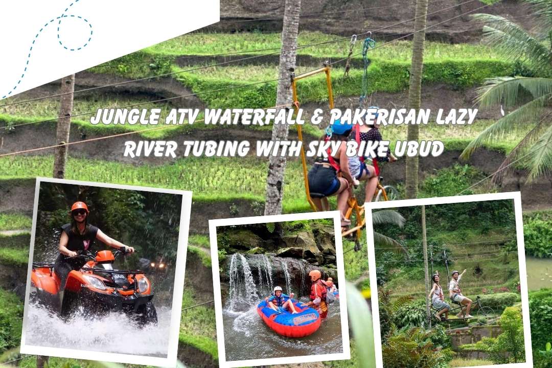 Jungle ATV Waterfall & Pakerisan Lazy River Tubing With Sky Bike Ubud