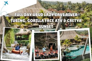 Full Day Ubud Lazy Cave River Tubing, Gorilla Face ATV & Cretya Sunset